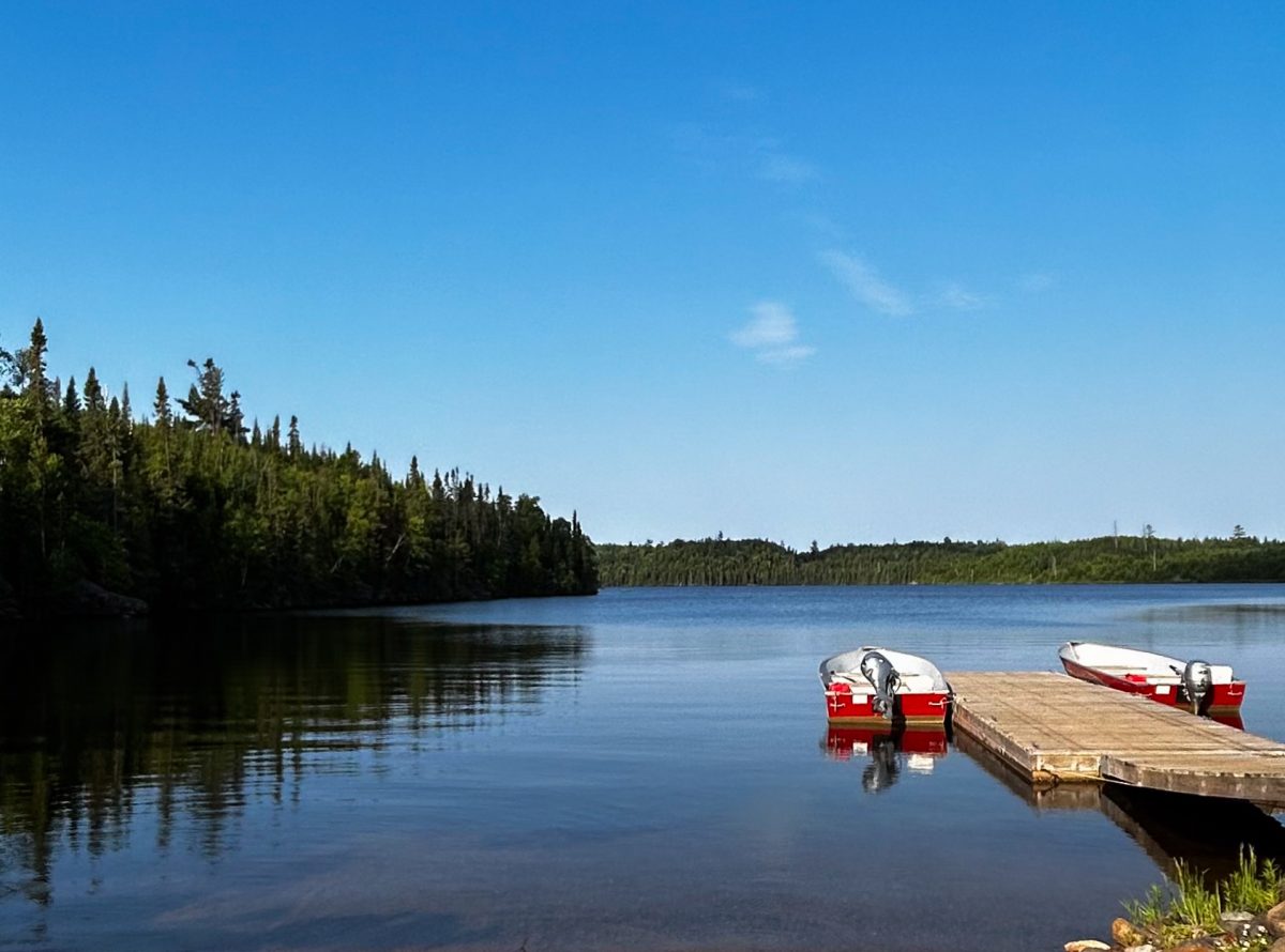 Round Lake on July 2025, right next to Tuscarora Lodge and Canoe Outfitters.