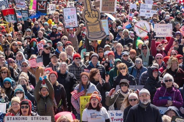Saturday's protest at the Capitol was designated as the flagship rally, out of the 3,200 protests across the country. 