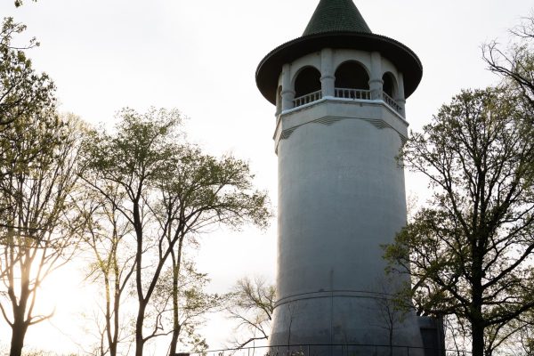 The Witch’s Tower sits in Tower Hill Park in Minneapolis, Minn. Sunday, May 3, 2026.