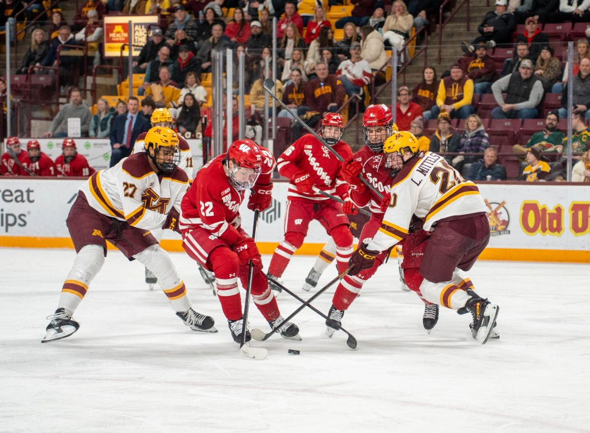 The Gophers swept the Badgers back in January, winning 4-1 on January 30th and 8-4 on January 31st.