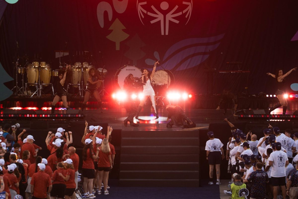 Demi Lovato performs at the opening ceremony of the Special Olympics USA Games at Huntington Bank Stadium in Minneapolis, Minn. Saturday, June 20, 2026.