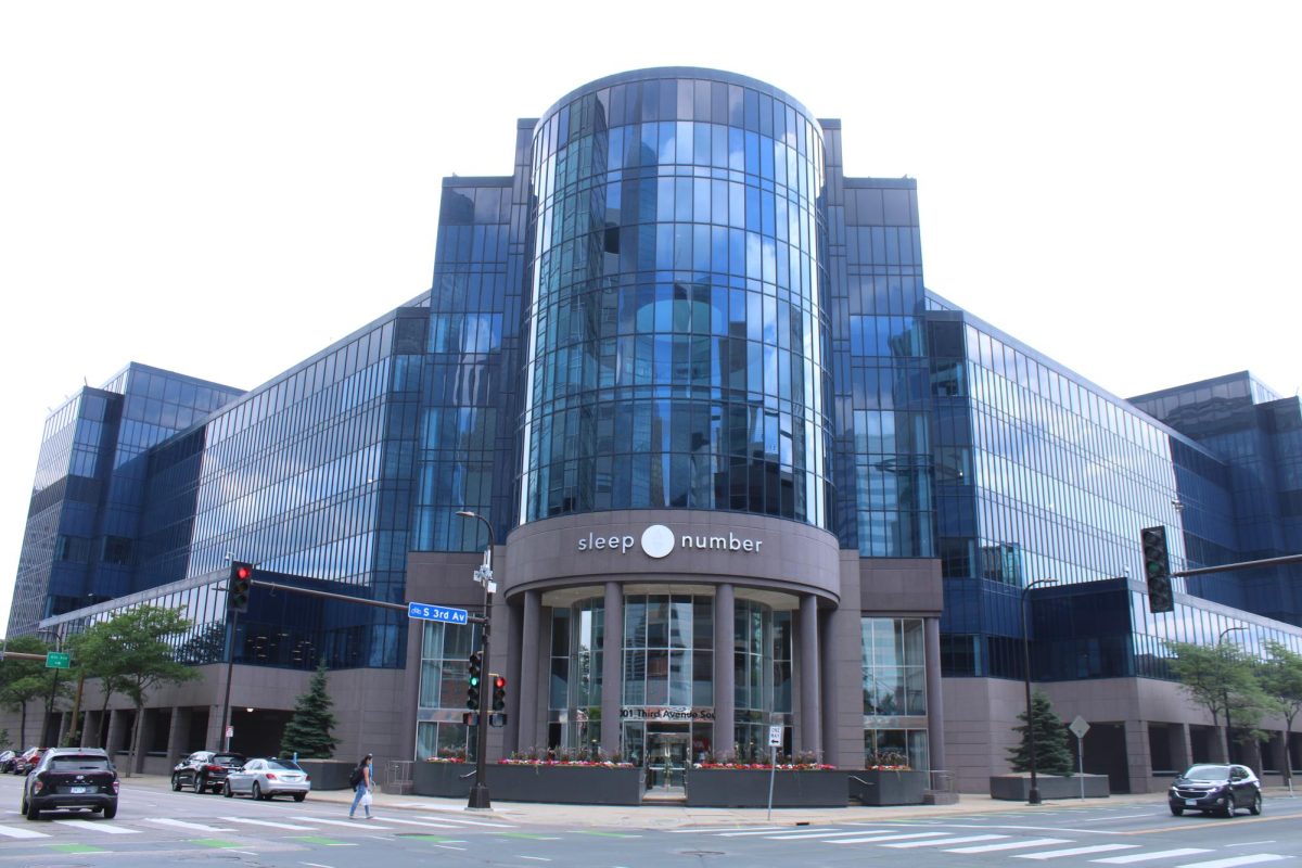 The Sleep Number building, which houses T5@Minneapolis data center. Minneapolis, Minn. July 10, 2026.