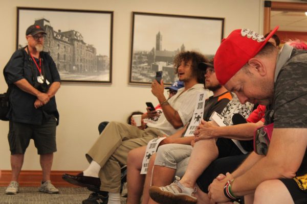 Residents react as the Minneapolis City Council deliberates and votes on the pilot drone testing program in Ward 4. Minneapolis, Minn, Thursday, July 16, 2026. 