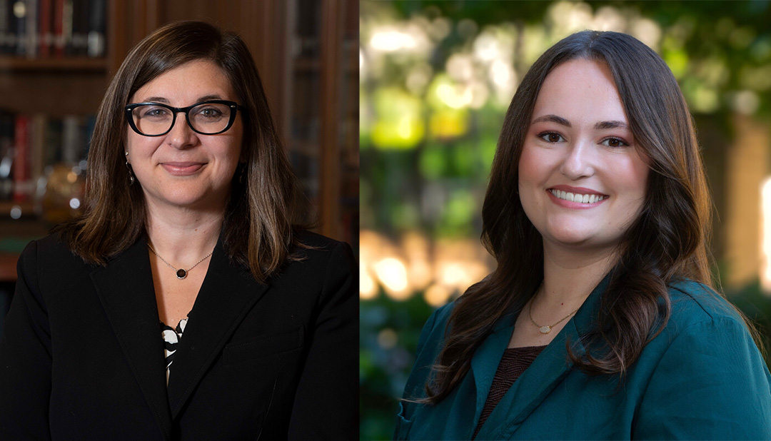 Elisia Cohen, right, and Sierra Siffer, left, both announced they were departing from their positions at the Hubbard School earlier this summer. | Photos courtesy of the University's Hubbard School