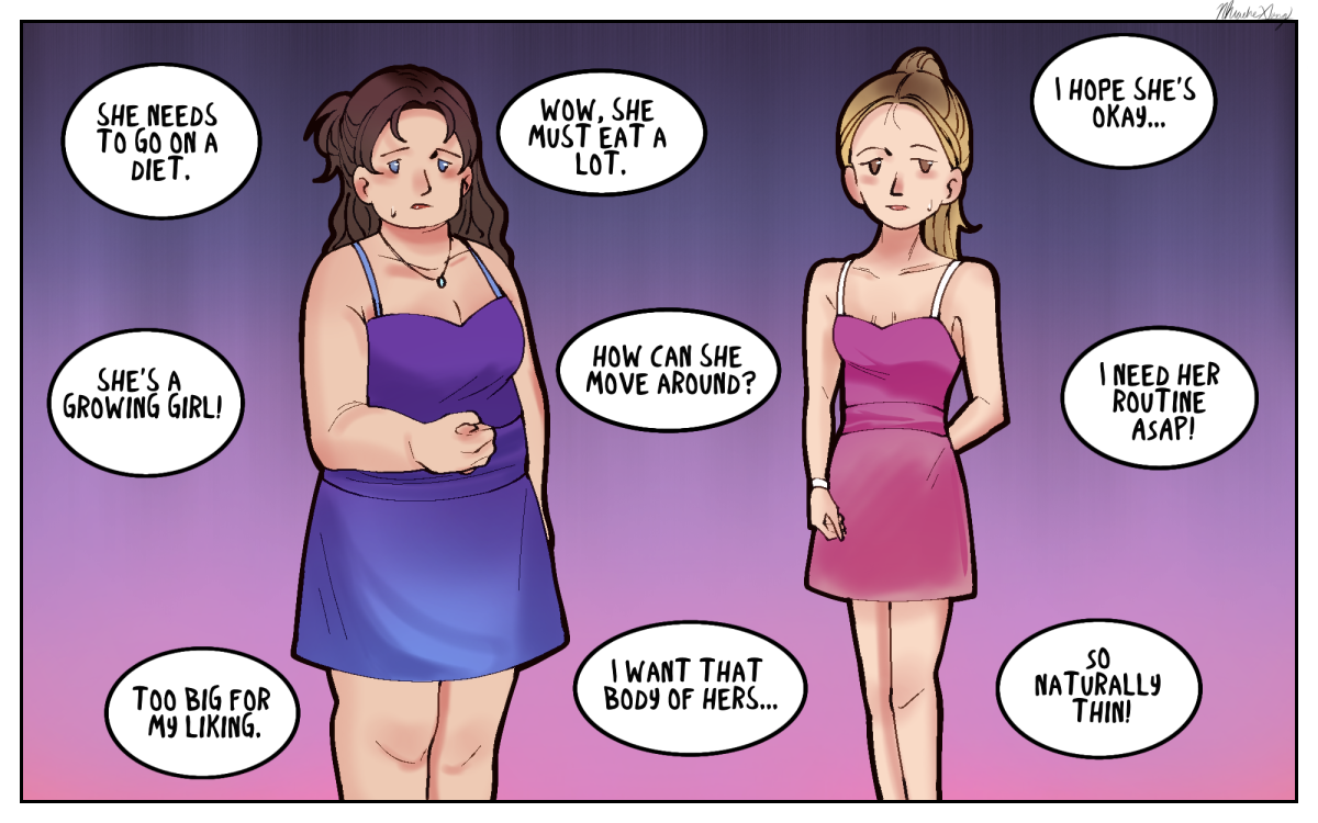 Editorial Cartoon: The double standard of weight shaming